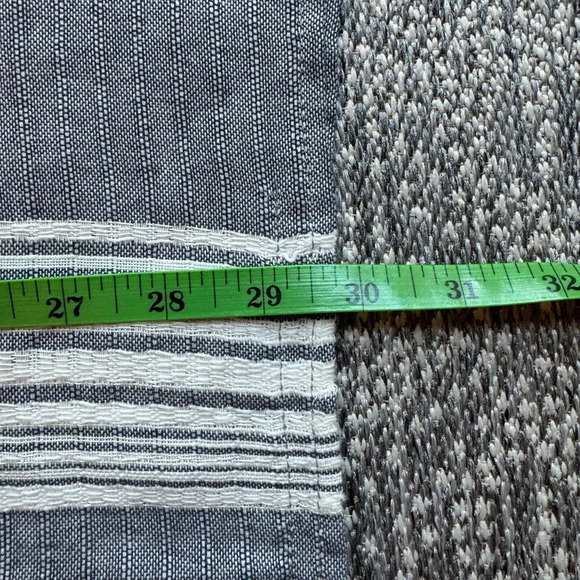 SURF GYPSY Dusty Blue & White Striped Tassel Trimmed Coverup - Size Medium - Picture 6 of 9